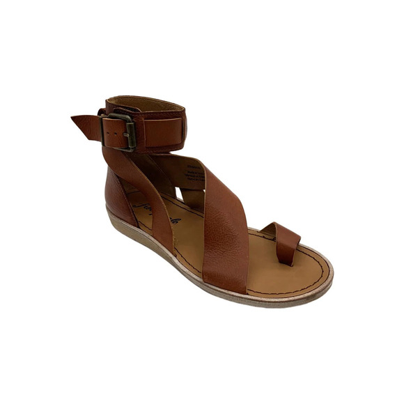 Free People Shoes - Free People Women's Strappy Leather Sandal Mahogany - Medium